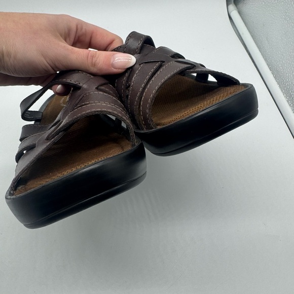 Eastland Women's Poppy Wedge Sandal Brown Size 7 - Picture 2 of 10